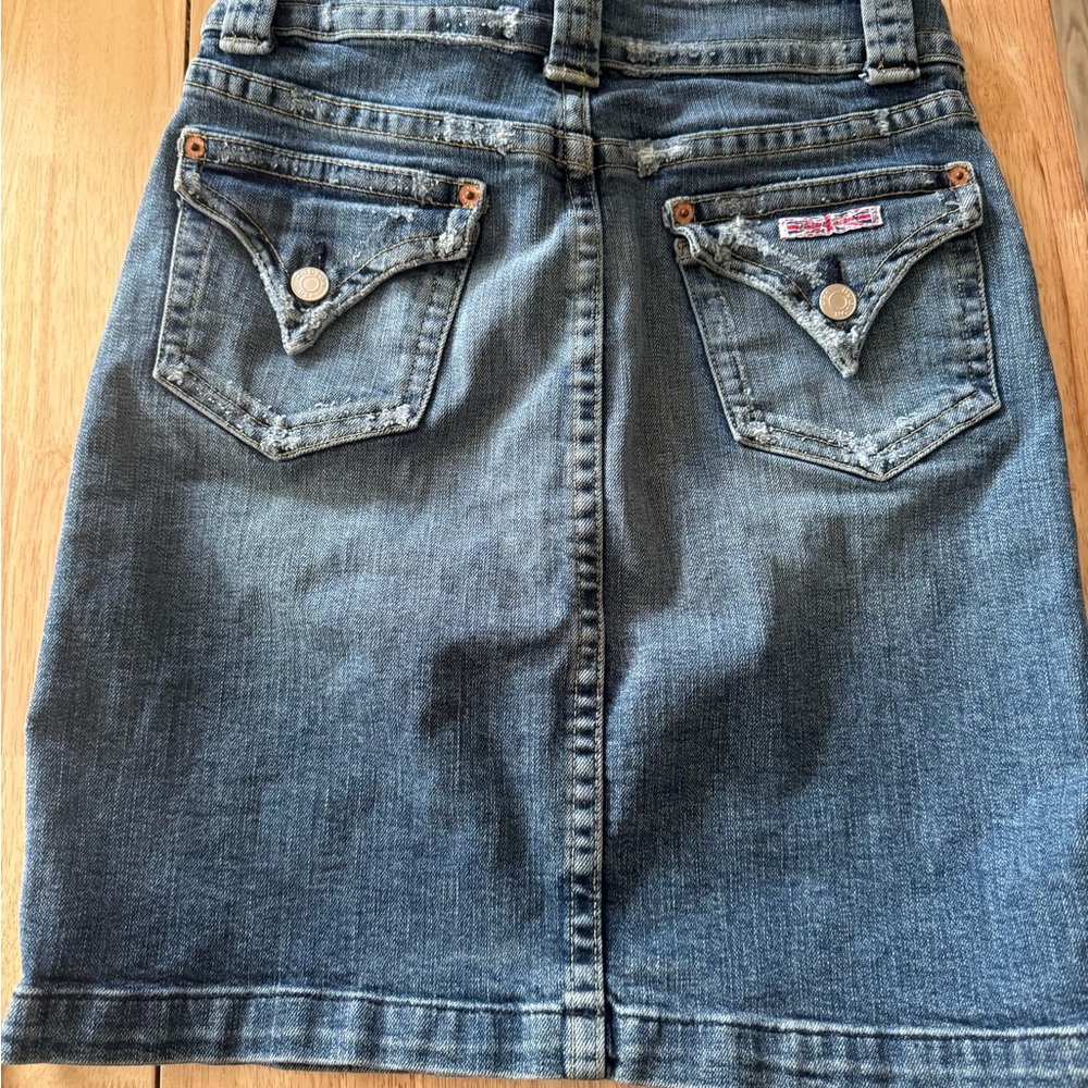 Denim Skirt with Pocket Detailing- Hudson